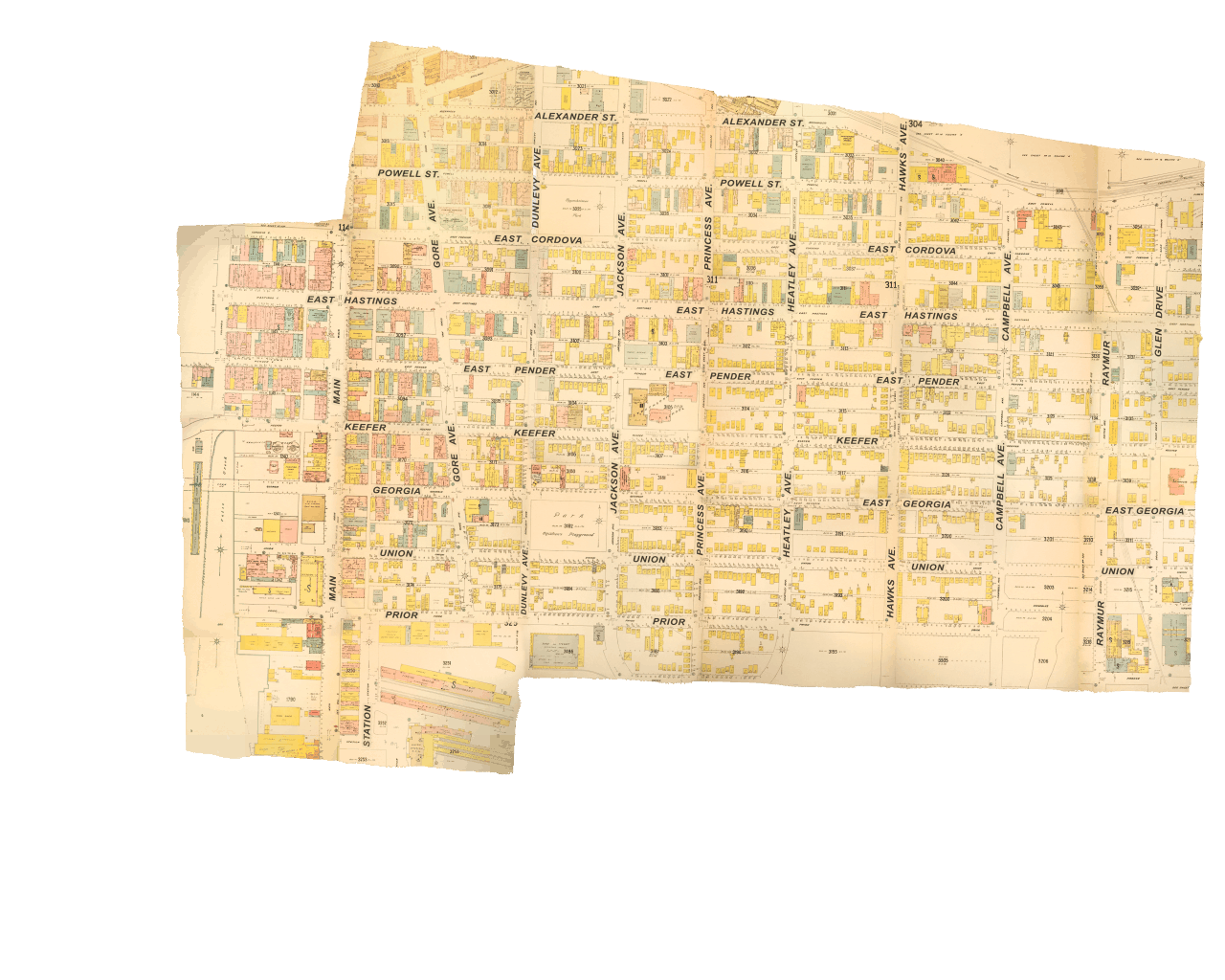 Original 1956 map of Strathcona